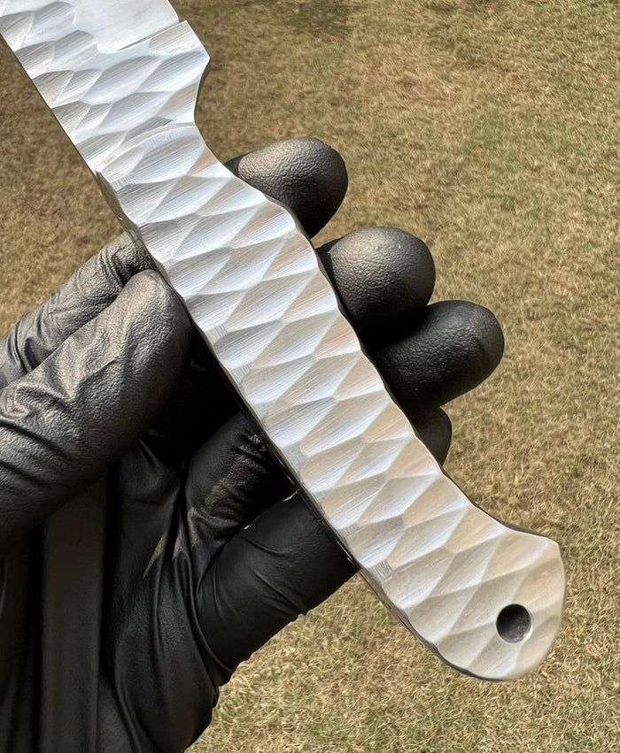 Custom made D2 steel drop point EDC knife cskforged