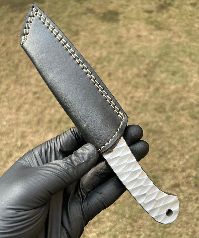 Custom made D2 steel drop point EDC knife cskforged