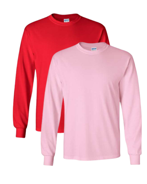 Custom Printed Gildan Heavy Cotton Long Sleeve T-Shirt