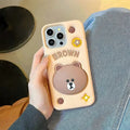 Cute 3D Cartoon Brown Bear Phone Case PhoneShells