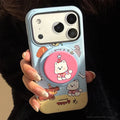 Cute Splash-ink Cartoon Puppy Magnetic Holder Phone Case For iPhone PhoneShells