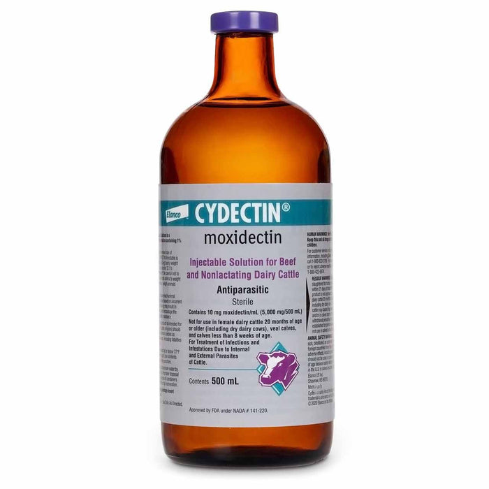 Cydectin Injectable Cattle Dewormer, 500 mL – Moxidectin Broad Spectrum Parasite Control & Applicator - F7CF - 500 mL Dewormer - 2