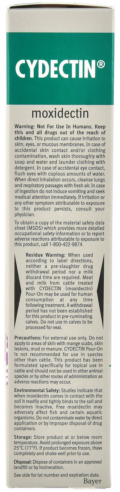 Cydectin Pour - On Cattle Wormer & Applicator Gun, Moxidectin Dewormer for Beef & Dairy, Long - Lasting Parasite Control - F7CH - 500 mL (No Gun Required) - 5