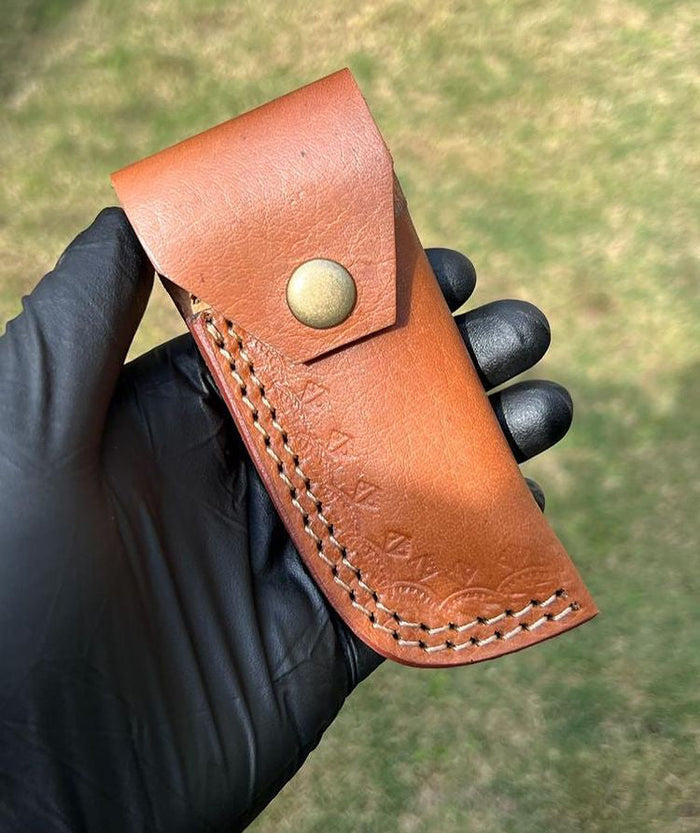 Damascus Blade EDC Folding Pocket Knife cskforged