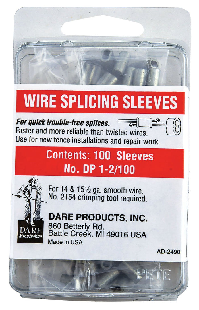 Dare Wire Splicing Sleeves Pack - D4SB - Gauge smooth wire - 12.5 - Package of 100 - 1