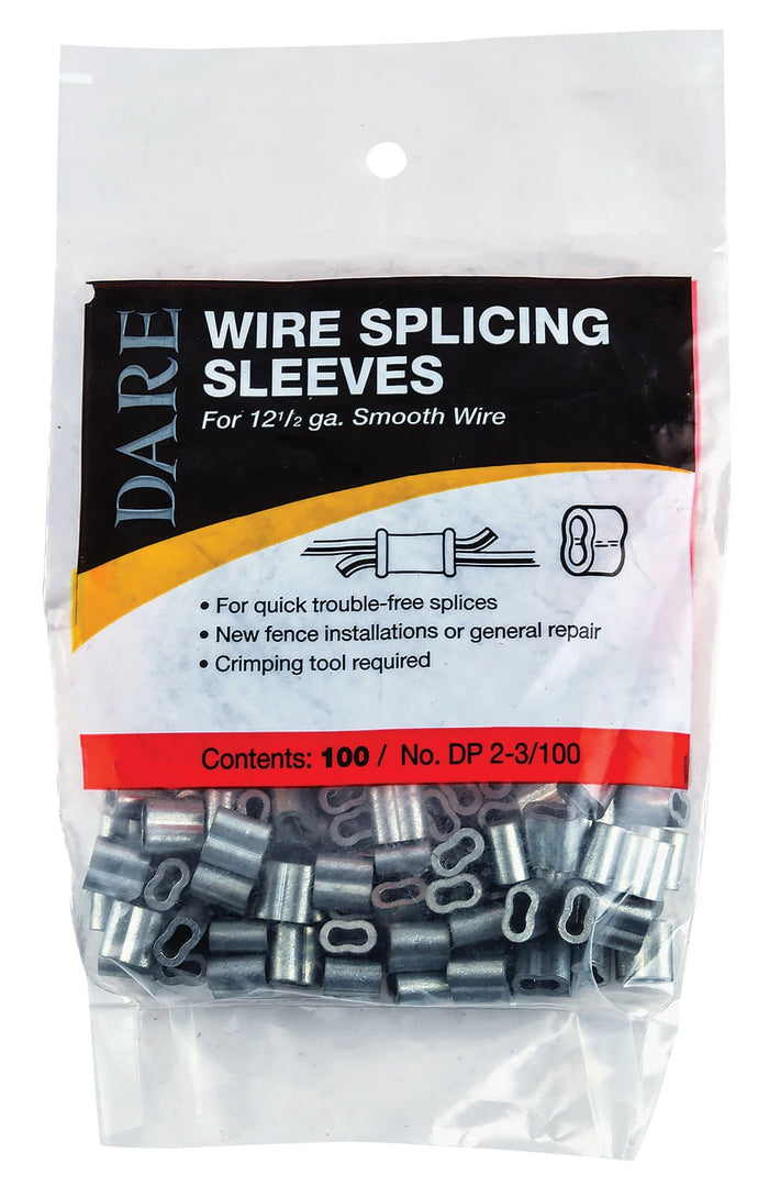 Dare Wire Splicing Sleeves Pack - D4SB - Gauge smooth wire - 12.5 - Package of 100 - 3