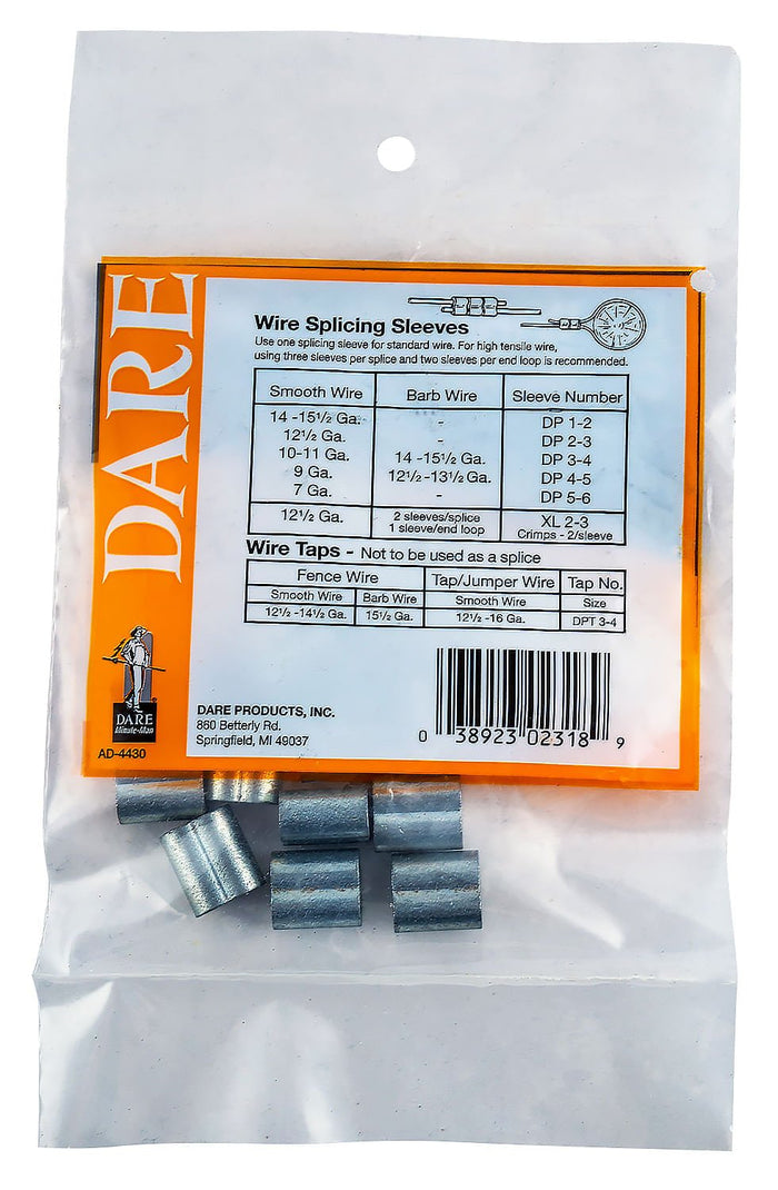 Dare Wire Splicing Sleeves Pack - D4SC - Splicing Sleeves - 10/11 ga - Package of 10 - 6