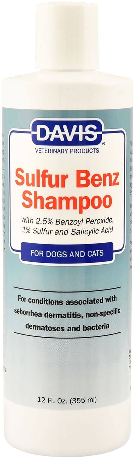 Davis Sulfur Benz (Benzoyl Peroxide) Shampoo - DAVSC - 12 oz - 1