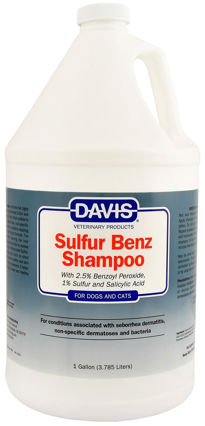 Davis Sulfur Benz (Benzoyl Peroxide) Shampoo - DAVSD - 1 gallon - 4
