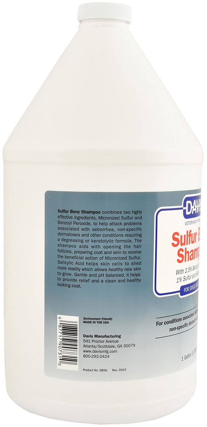 Davis Sulfur Benz (Benzoyl Peroxide) Shampoo - DAVSD - 1 gallon - 6