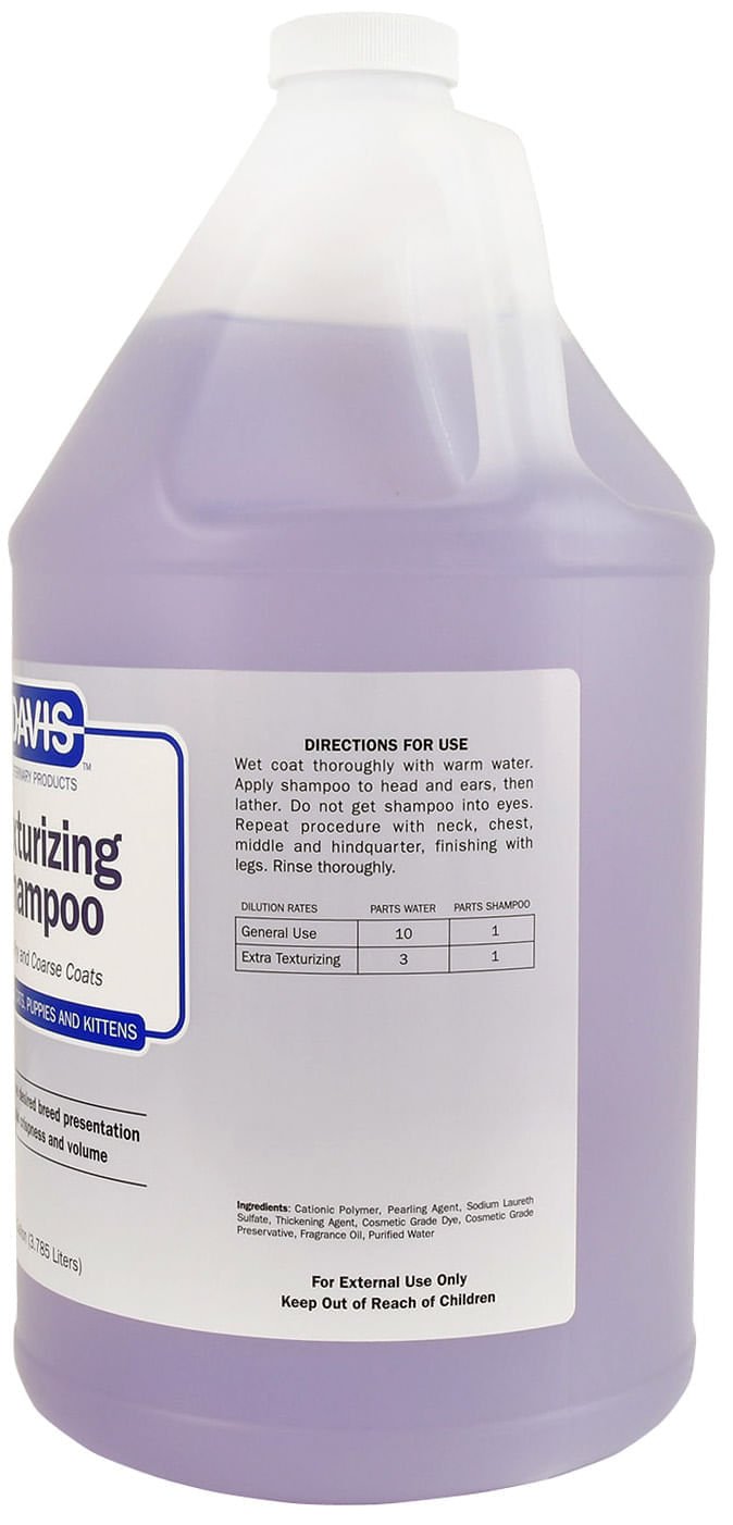 Davis Texturizing Pet Shampoo for Wiry & Coarse Coats, Dogs & Cats - DDNC - 1 Gallon - 5