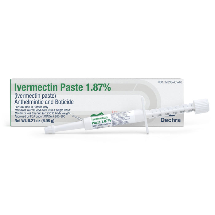 Dechra Ivermectin Paste 1.87% Anthelmintic and Boticide for Horses - DECAA-12 - 12 Pack - 1