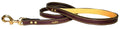 Deer Tan Leather Dog Leash, Havana Brown - LY2P - 3/4"x 4' - 1