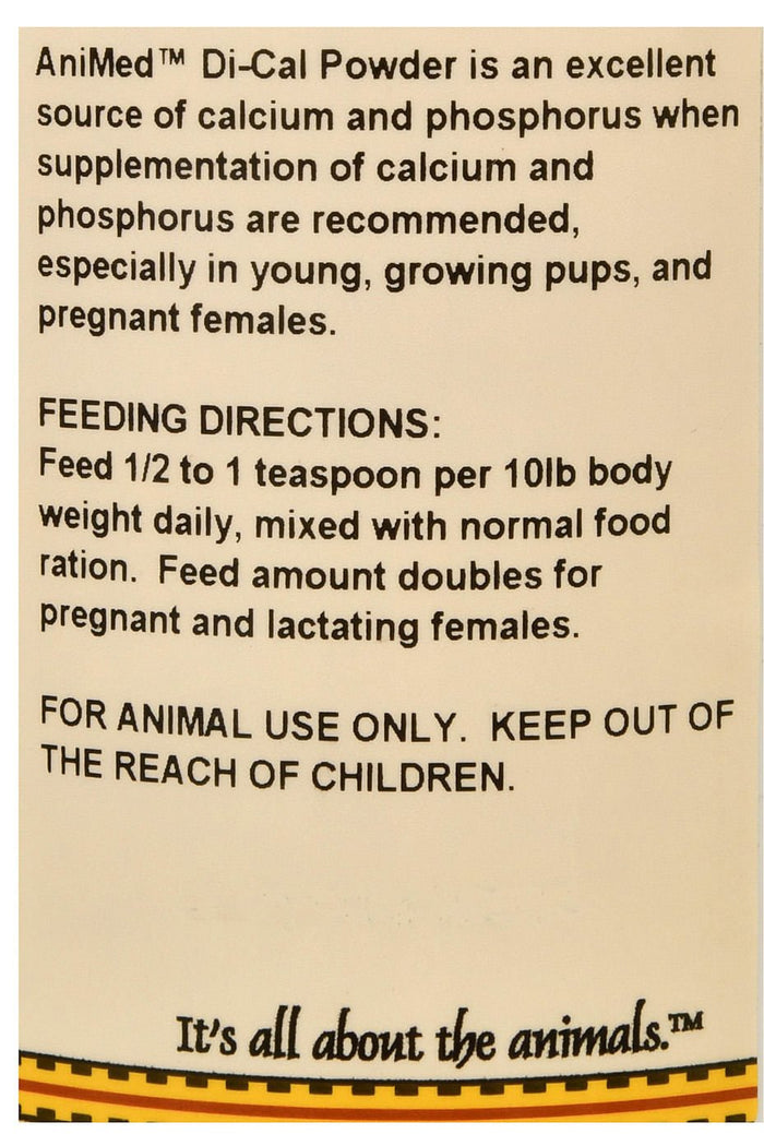 Di - Cal for Dogs Calcium & Phosphorus Powder Supplement, 16 oz - AXG5 - 3