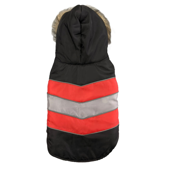 Diagonal Puffy Stripe Coat for Dogs - RR3K3 - XSmall - 1