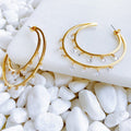 Doubled Hoop Crystal Dangle Earrings Ellisonyoung.com