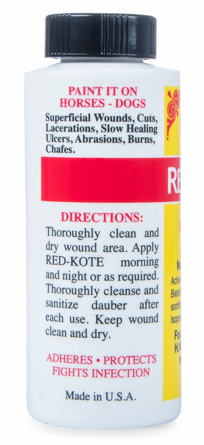 Dr. Naylor Red - Kote Antiseptic Wound Dressing – Spray for Horses, Dogs, and Livestock, Cuts, Burns & Slow - Healing Wounds - D1R1 - Dauber - 4 oz - 2