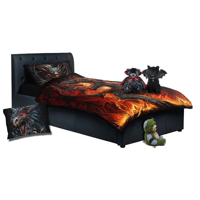 DRACONIS - Single Cotton Duvet Cover + UK And EU Pillow case Spiral USA