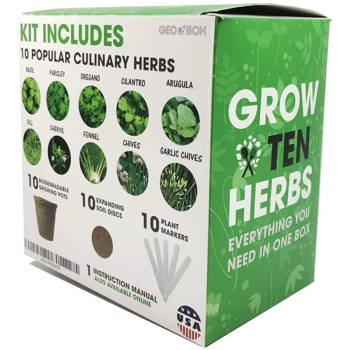 Easily Grow 10 Culinary Herb Garden Kit DailySale