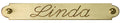 English Style Name Plates - DYAAR - Brass - 4 - 1/4" x 3/4" - 1