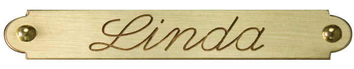 English Style Name Plates - DYAAR - Brass - 4 - 1/4" x 3/4" - 1