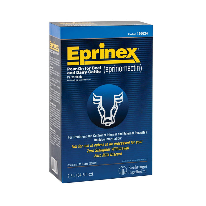 Eprinex (eprinomectin) Pour - On Cattle Wormer - M0E4 - 2.5 L - 3