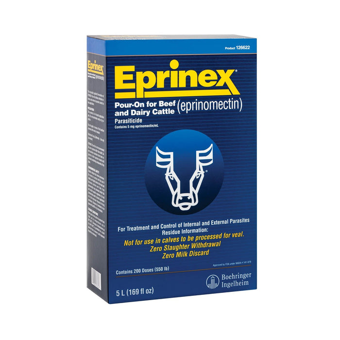 Eprinex (eprinomectin) Pour - On Cattle Wormer - M0E3 - 5 L - 4