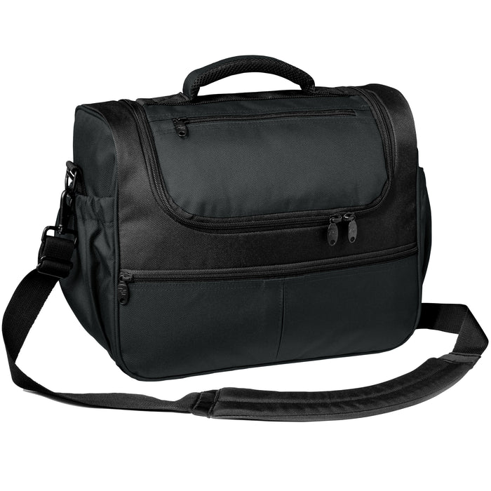 black euro flight shoulder carry on duffel