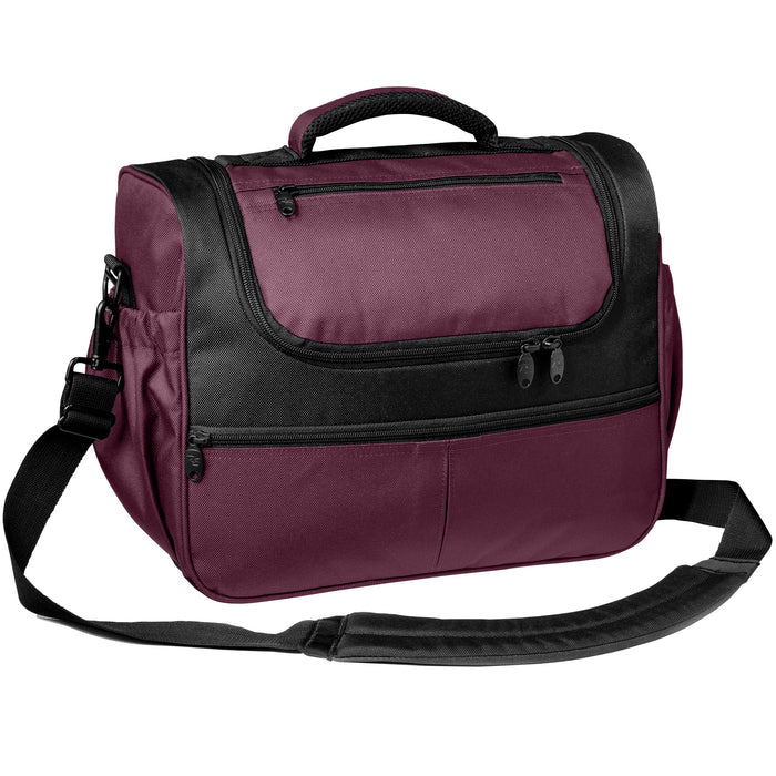 plum euro flight bag front image