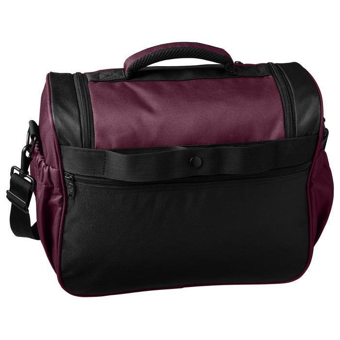 plum euro flight bag back image