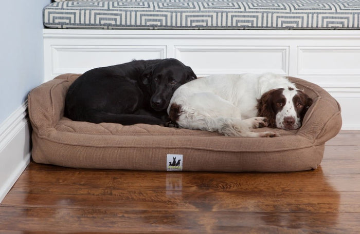 EZ - Wash Premium Headrest Memory Foam Dog Bed - DDD11 - Large (49" x 30") - Brown - 1