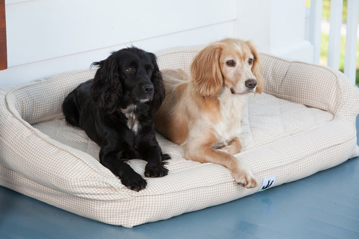 EZ - Wash Premium Headrest Memory Foam Dog Bed - DDD14 - Large (49" x 30") - Sky Houndstooth - 2