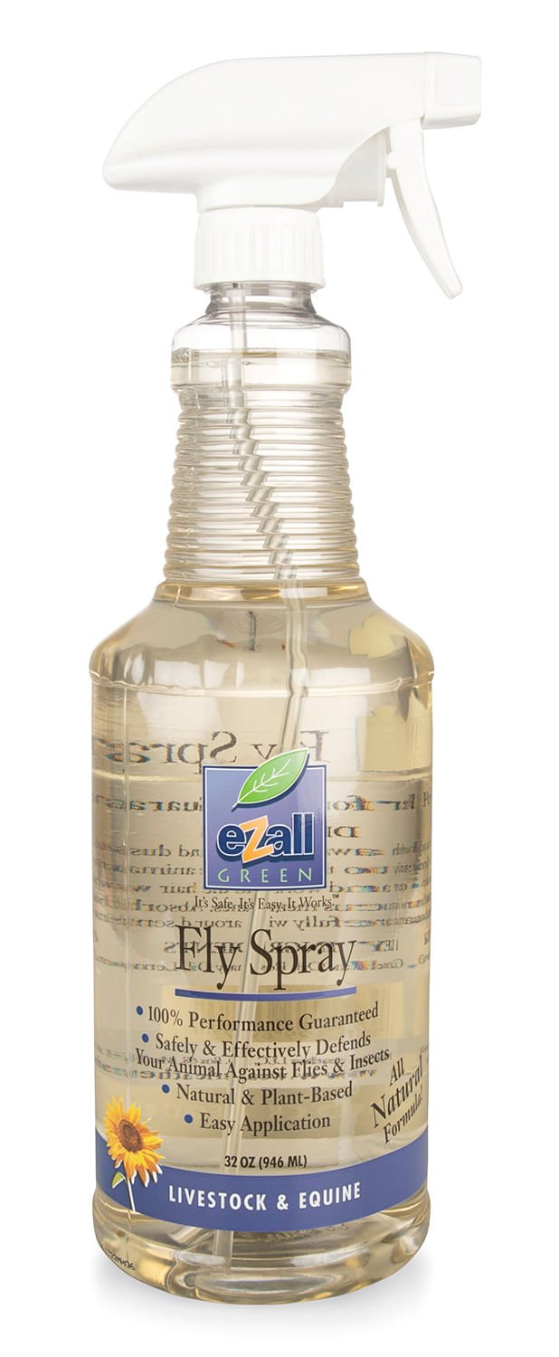 eZall Natural Fly Spray for Horses & Livestock - WLCAV - 1 quart - 1
