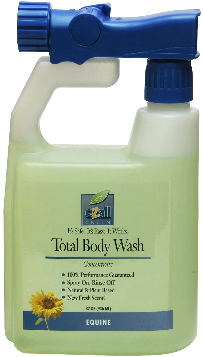 eZall Original Formula Total Body Wash & Shampoo for Equine & Livestock - Concentrate, Unscented - 0TE2 - eZall Total Body Wash, 32 oz - 1