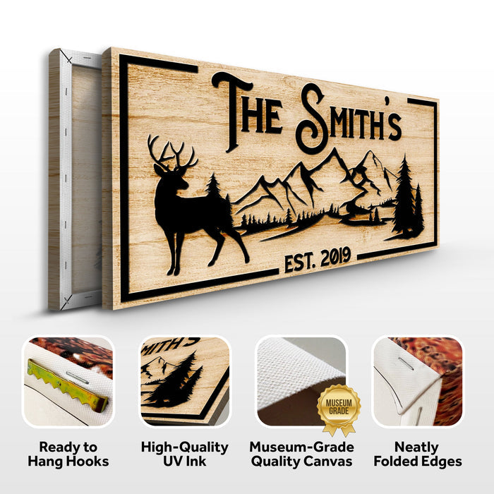 Family Mountain Sign Tailored Canvases
