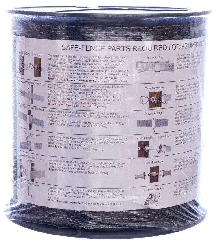 Farm Guardian 1.5" Poly Tape, 825 ft - 4AS1 - White - 825 ft - 3