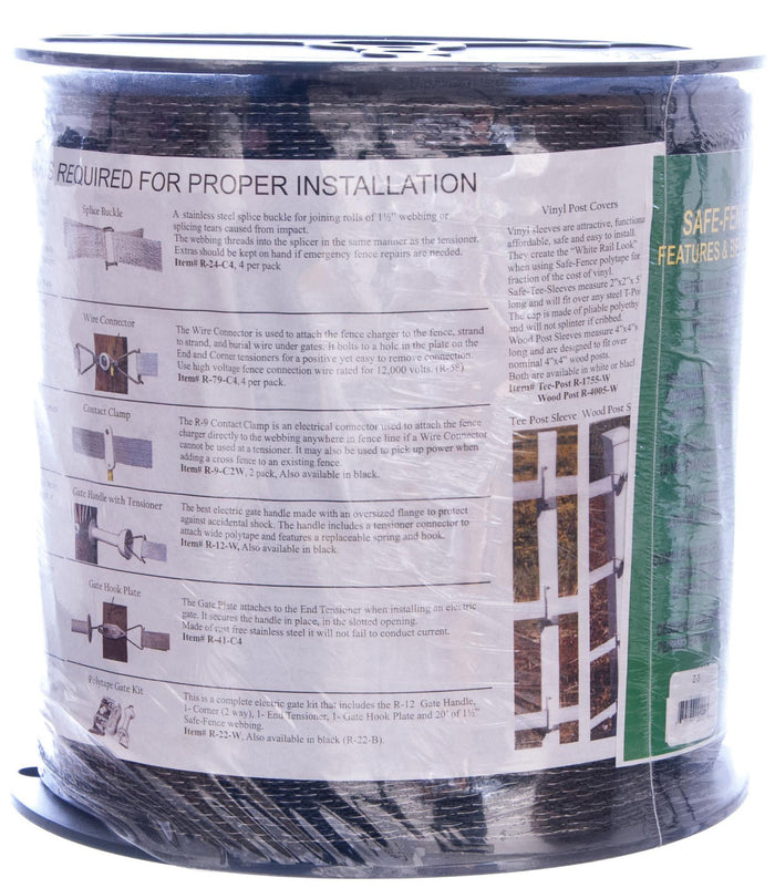 Farm Guardian 1.5" Poly Tape, 825 ft - 4AS1 - White - 825 ft - 4