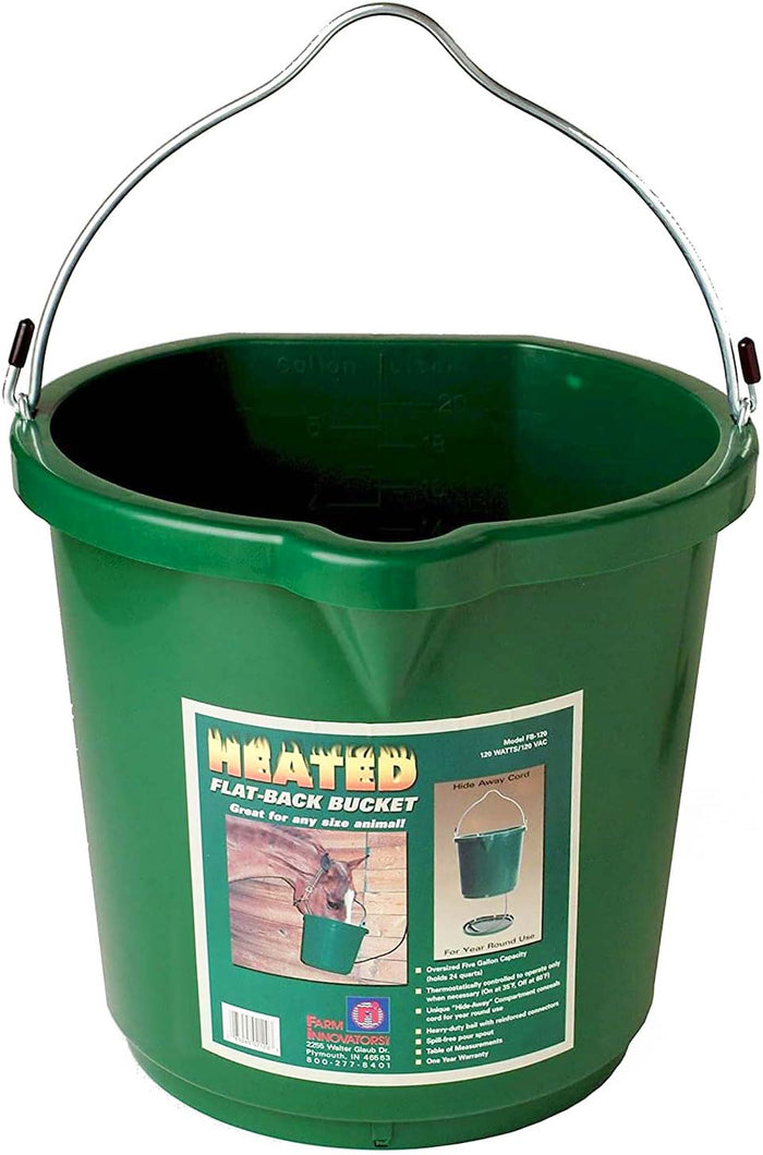 Farm Innovators Heated Flat - Back Water Bucket, 5 Gallon - 5FB2 - 2