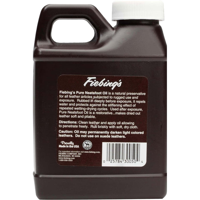 Fiebing’s 100% Pure Neatsfoot Oil – Leather Preserver & Conditioner - F1UK - 8 oz - 8