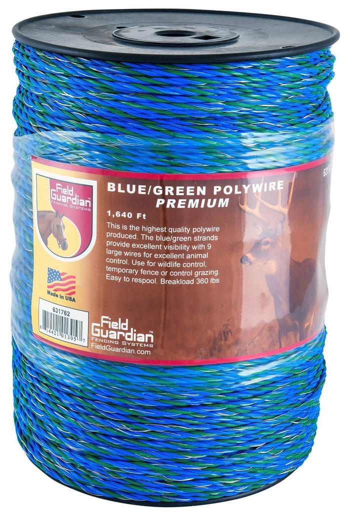 Field Guardian Blue/Green Poly Wire - T8PF - 1640 ft (500 m) - 2