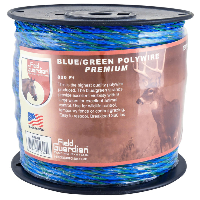 Field Guardian Blue/Green Poly Wire - T8PF - 1640 ft (500 m) - 3