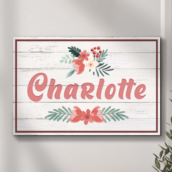 Flower Kids Room Sign Tailored Canvases