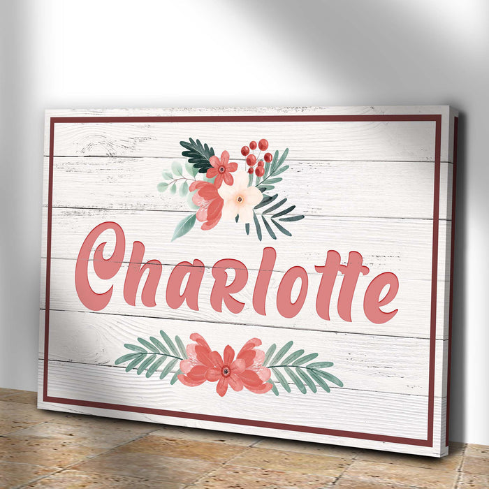Flower Kids Room Sign Tailored Canvases
