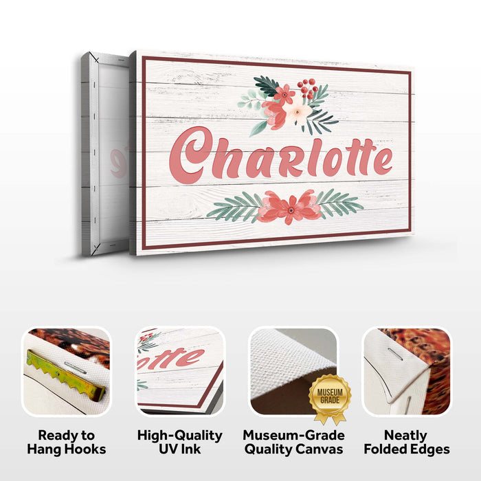 Flower Kids Room Sign Tailored Canvases