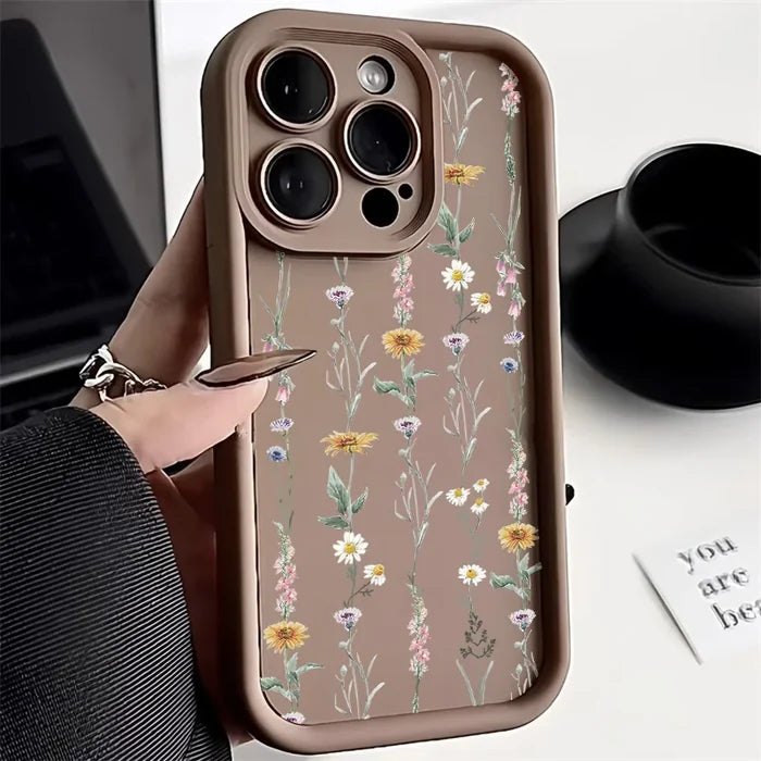 Flower Silicone Phone Case For iPhone PhoneShells