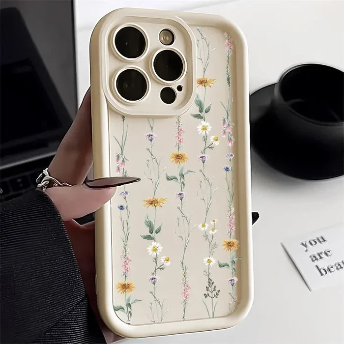 Flower Silicone Phone Case For iPhone PhoneShells