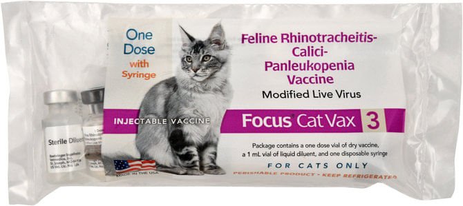 Focus Cat Vax 3 Cat Vaccine - 7VFC - 1 Dose - 1
