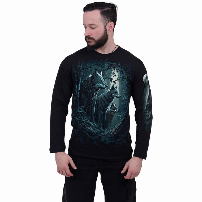 FOREST GUARDIANS - Longsleeve T-Shirt Black Spiral USA