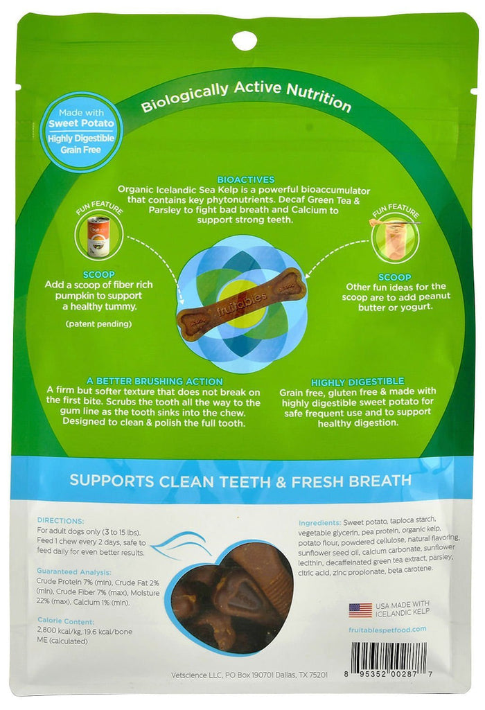 Fruitables BioActive Fresh Mouth Dental Chews For Dogs - VET1B - Small - 15 count - 2