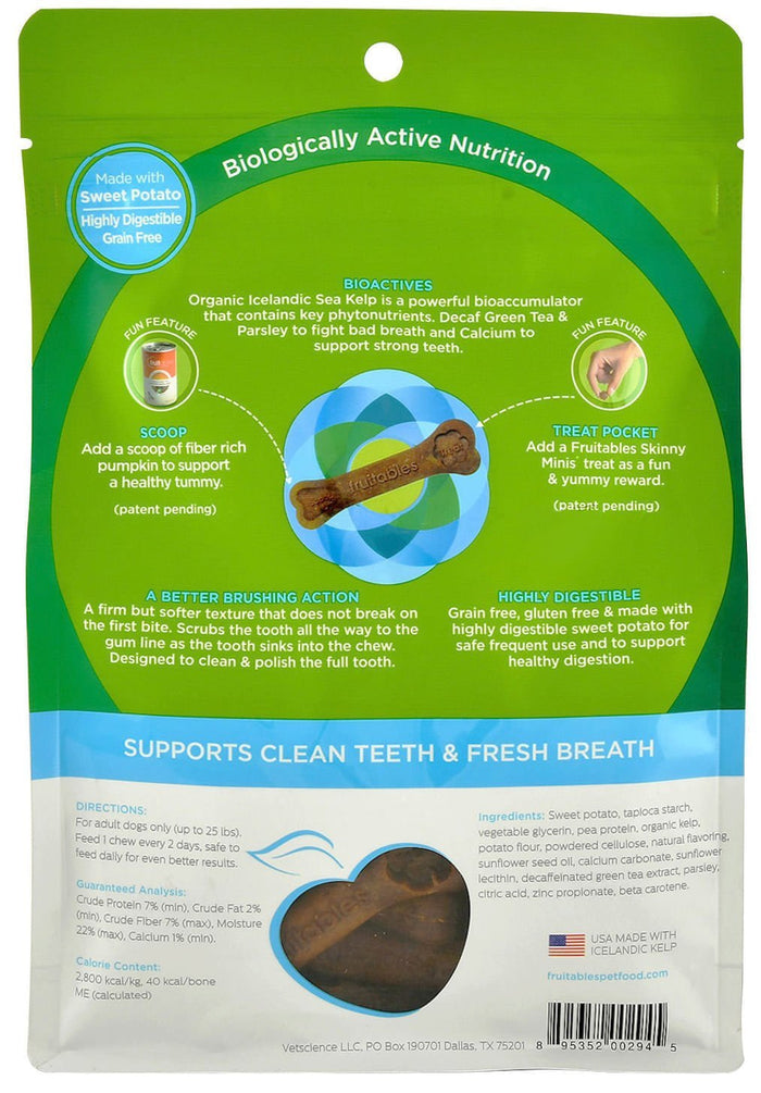 Fruitables BioActive Fresh Mouth Dental Chews For Dogs - VET1B - Small - 15 count - 6